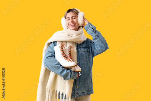 Young woman in winter cloth...