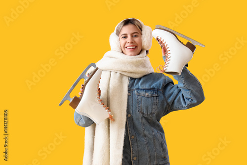Young woman in winter cloth...
