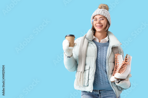 Young woman in winter cloth...