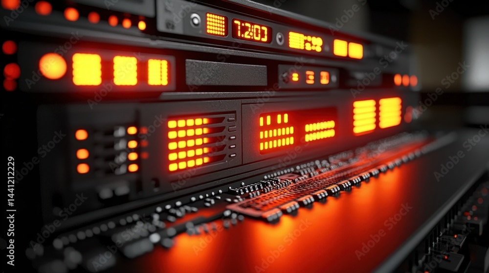 Glowing tech panels with detailed circuitry showing Glowing tech panels with detailed circuitry showing