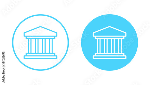 Bank icon vector. Bank sign and symbol, museum, university