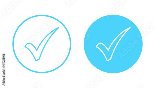 Check mark icon vector. Tick mark sign and symbol