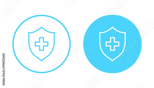 Health insurance icon vector. Insurance health document sign and symbol
