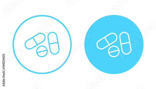 Pills icon vector. capsule icon. Drug sign and symbol