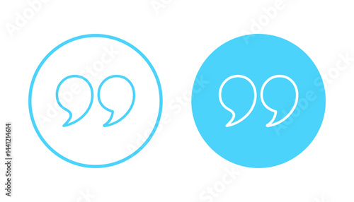 Quote icon vector. Quotation mark sign and symbol
