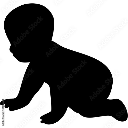 Baby, toddler, newborn, small kids, silhouette
