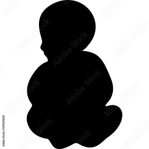 Baby, toddler, newborn, small kids, silhouette

