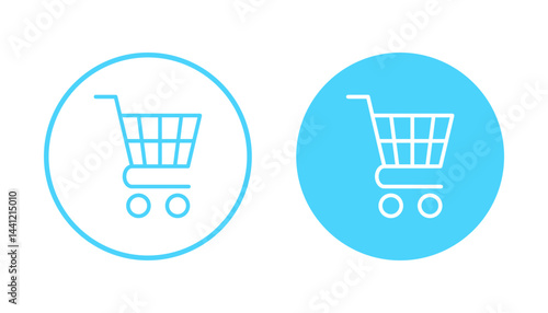 Shopping icon vector. Shopping cart sign and symbol. Trolley icon