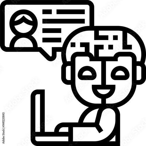 chatbot illustration on a white background    