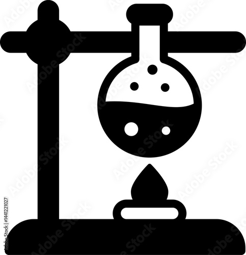 chemical reaction illustration on a white background     