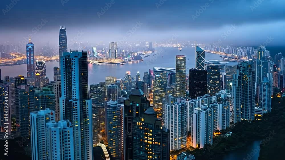 Hong Kong Skyline at Dawn Hong Kong Skyline at Dawn