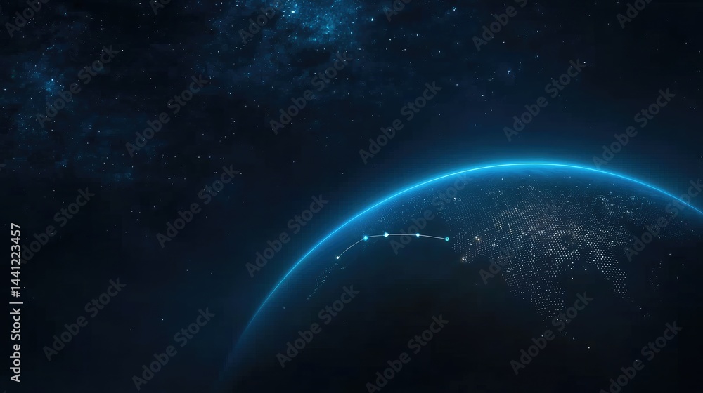 Fototapeta premium Global network, connecting points