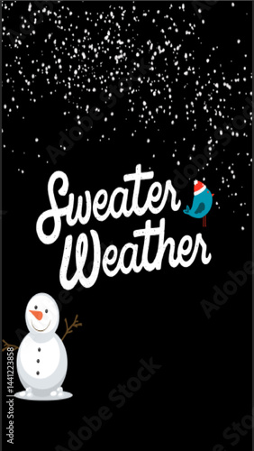 winter card card with snowman
