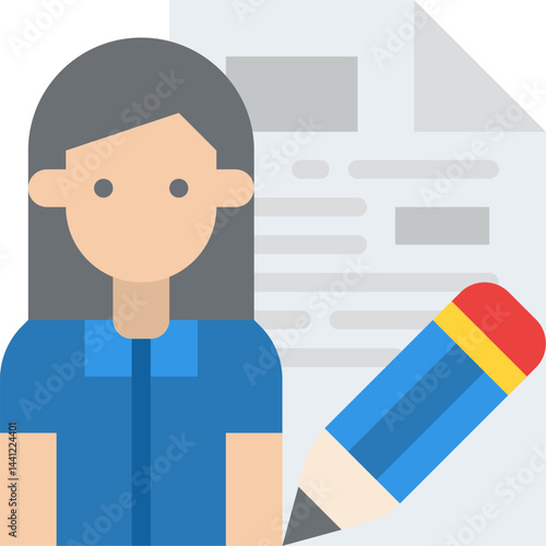 copywriter illustration on a white background     