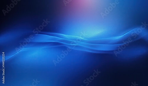 Abstract smooth flowing blue waves with subtle gradient light and textured surface creating a calm and serene atmosphere