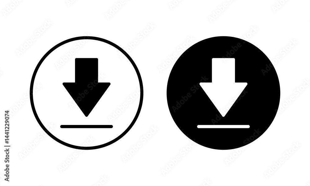 Download icon vector illustration. Download sign and symbol Download icon vector illustration. Download sign and symbol