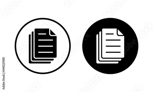 Document icon vector illustration. Paper sign and symbol. File Icon