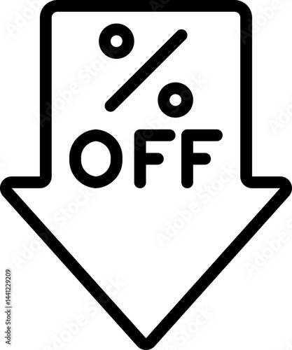 down arrow illustration on a white background     