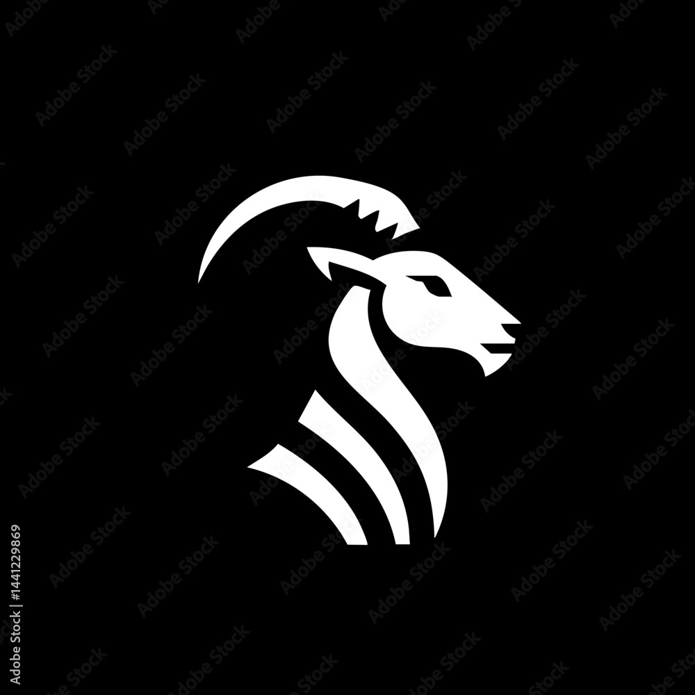 Fototapeta premium Markhor Symbol Icon Logo 