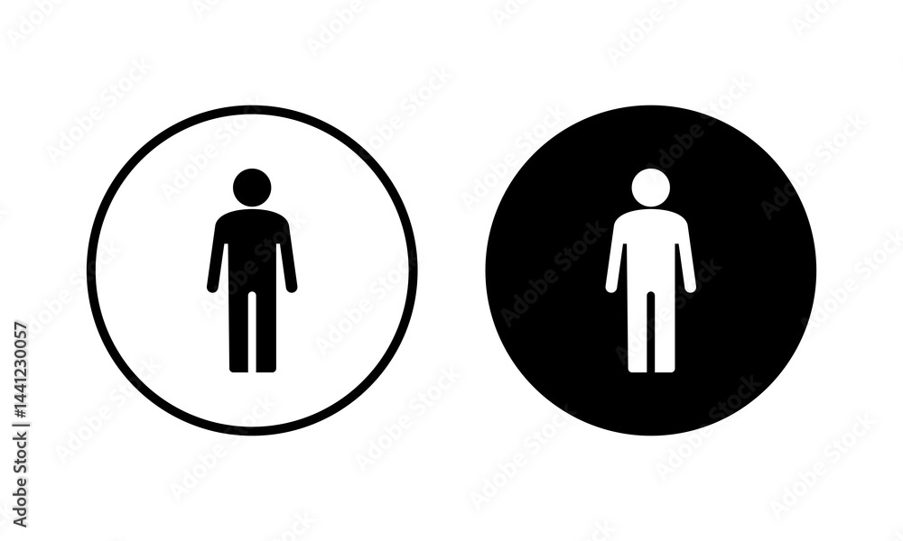 Man icon vector illustration. male sign and symbol. human symbol Man icon vector illustration. male sign and symbol. human symbol