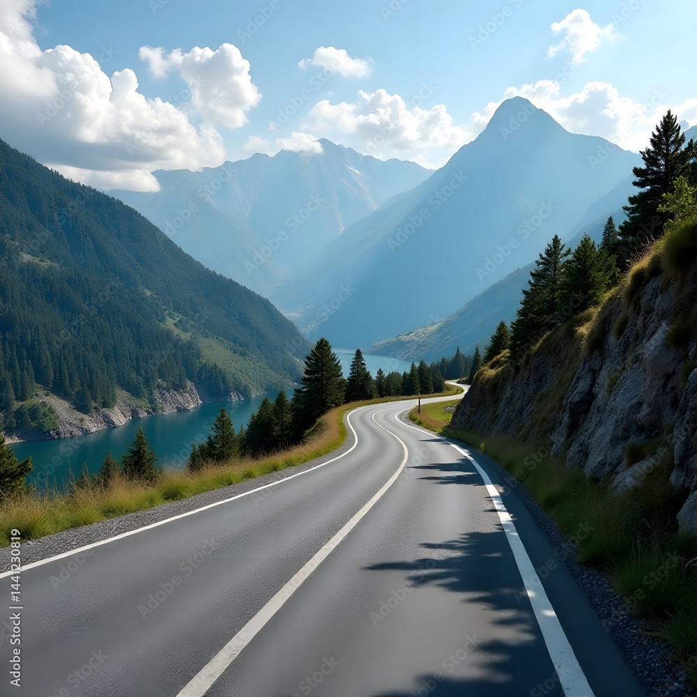 Fototapeta premium Picturesque roads and travel routes