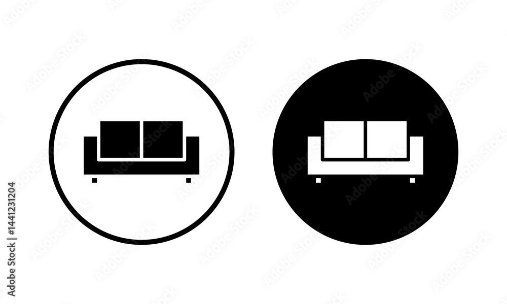 Sofa icon vector illustration. sofa sign and symbol. furniture icon Sofa icon vector illustration. sofa sign and symbol. furniture icon