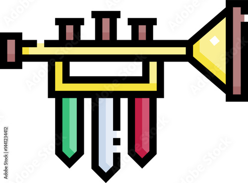 fanfare illustration on a white background    