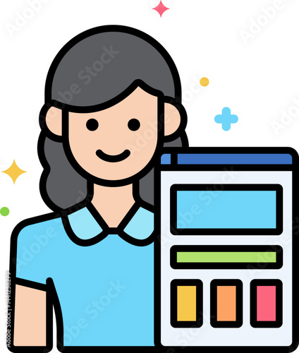 front end illustration on a white background   