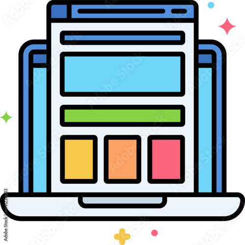 front end illustration on a white background  