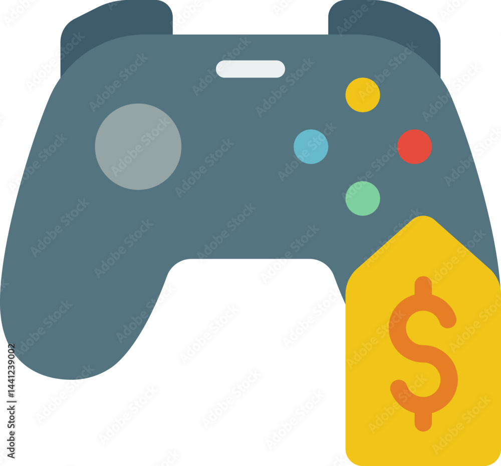 game controller (2) illustration on a white background game controller (2) illustration on a white background