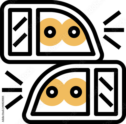 headlight illustration on a white background     