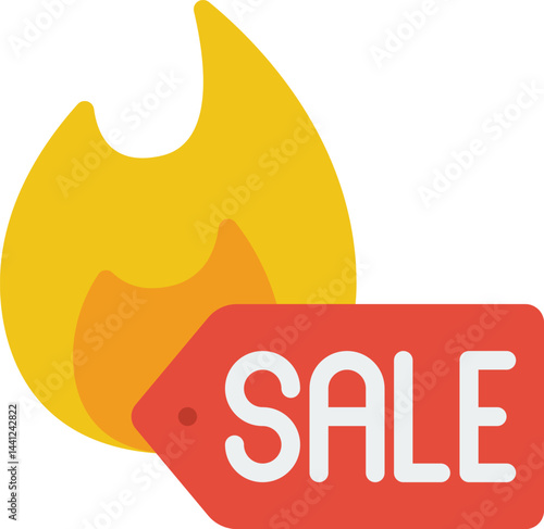 hot deal (2) illustration on a white background     