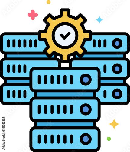 hosting services illustration on a white background     