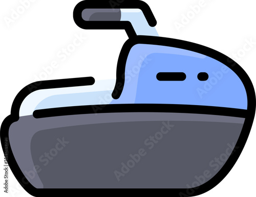 jetski illustration on a white background     