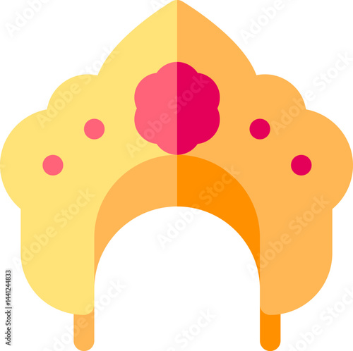 kokoshnik illustration on a white background    
