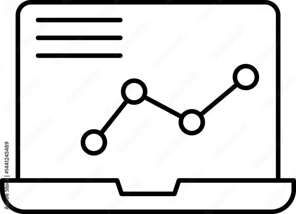 laptop illustration on a white background laptop illustration on a white background