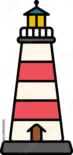 lighthouse illustration on a white background     
