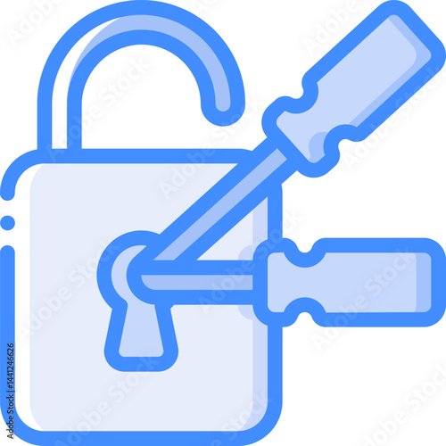 locksmith illustration on a white background     