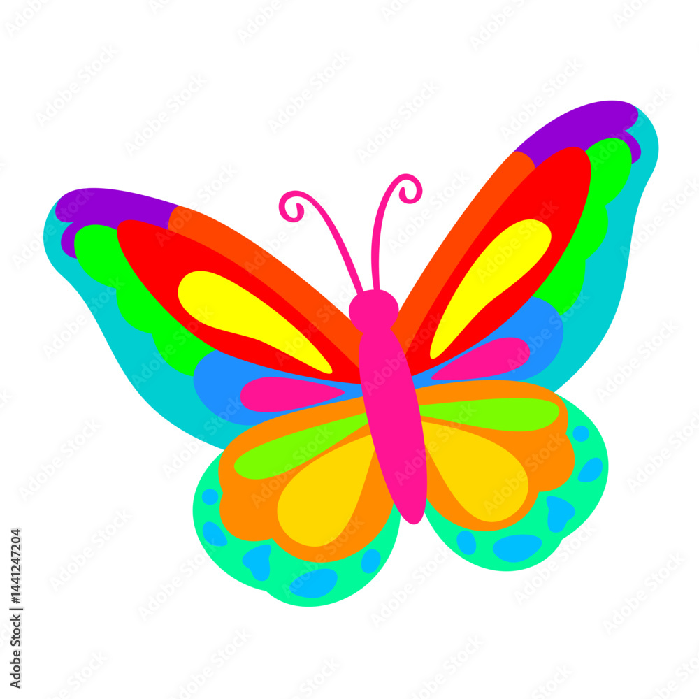 Flashy and Colorful Butterfly Design Flashy and Colorful Butterfly Design