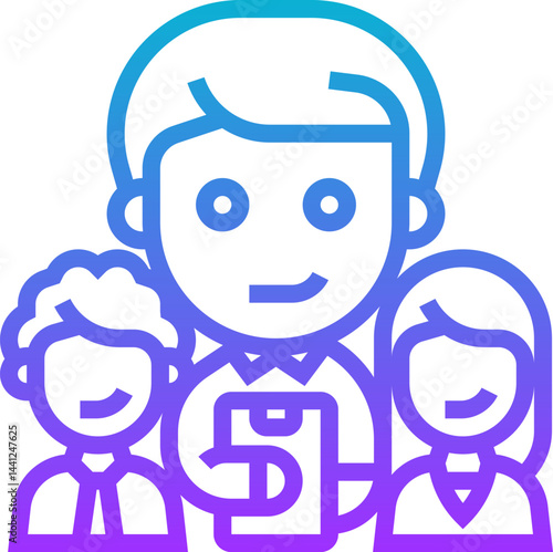 manager illustration on a white background     