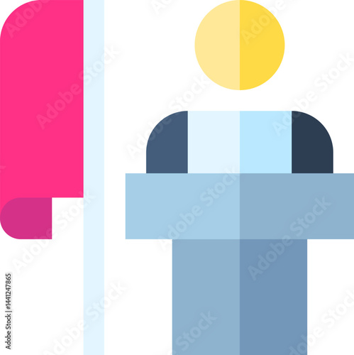 mayor illustration on a white background    