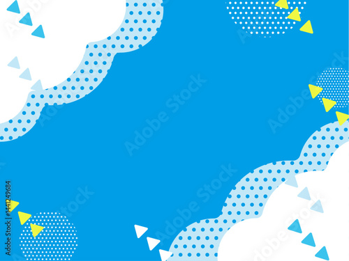 サマーセールの背景素材 ( 夏　フレーム　背景　見出し　タイトル　夏休み　サマーバケーション　夏空　太陽　セール　なつ )	