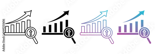 analysis best icon sheet with line, glyph, gradient multistyle collection of elements for design