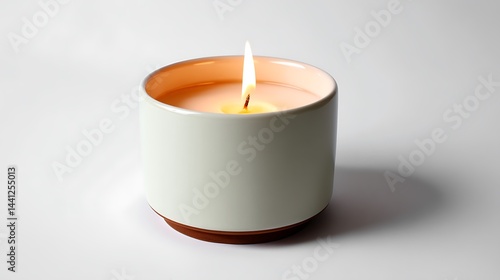 Wallpaper Mural White background with isolated candle mockup for design branding  
 Torontodigital.ca