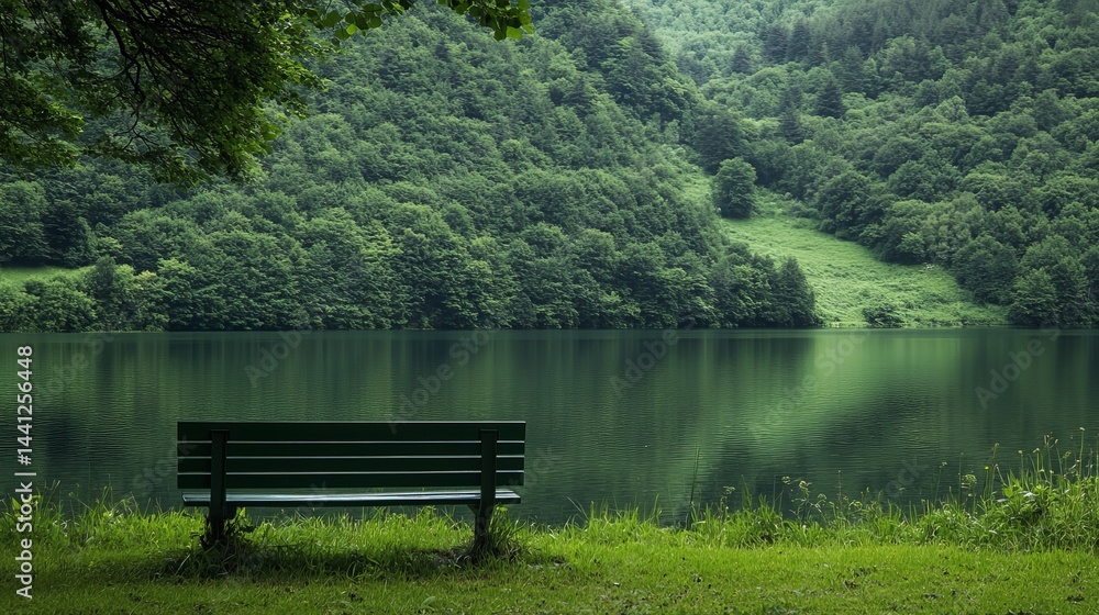 Serene Green Lake Landscape Peaceful Nature Scene Tranquil Bench by Waterside Picturesque Summer View Lush Greenery Calm Environment Relaxing Solitude Scenic Vista Beautiful Serene Green Lake Landscape Peaceful Nature Scene Tranquil Bench by Waterside Picturesque Summer View Lush Greenery Calm Environment Relaxing Solitude Scenic Vista Beautiful