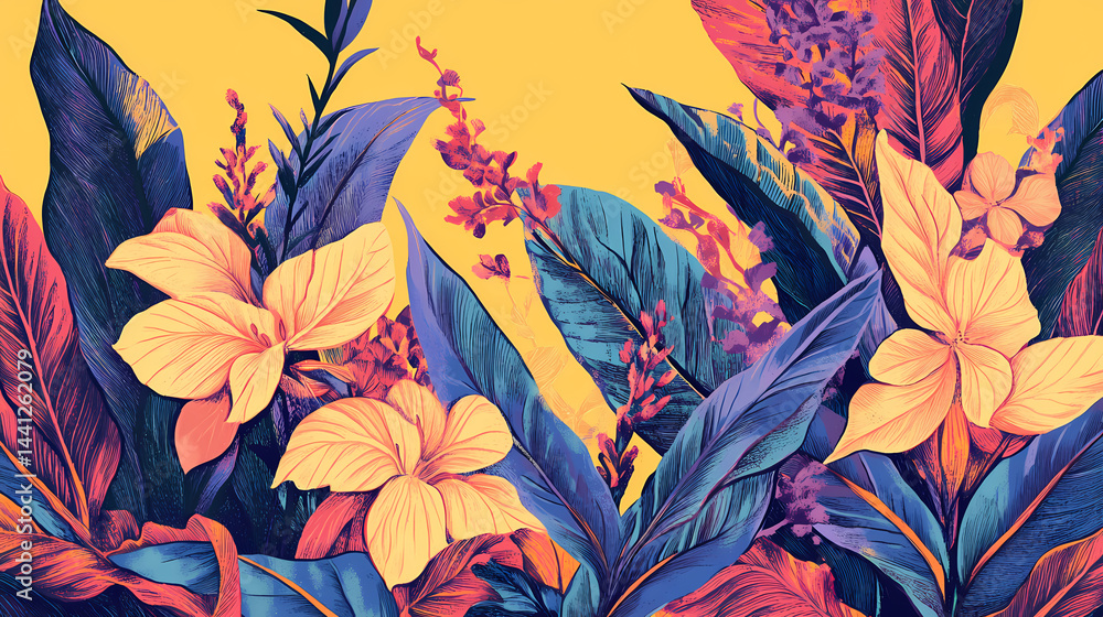 The botanical theme. Ether Bloom. Illustration The botanical theme. Ether Bloom. Illustration