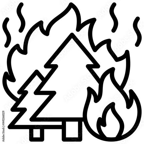 Wildfire Outline Icon