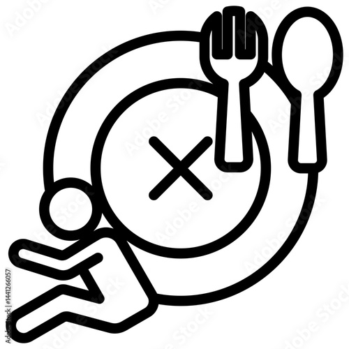 Famine Outline Icon