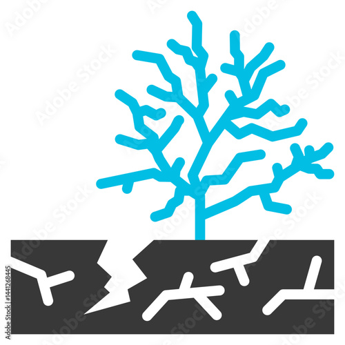 Calamity Glyph Blue Grey Icon