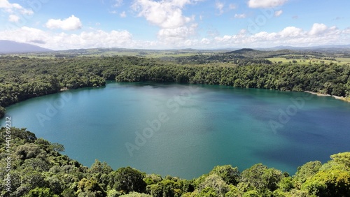 Fototapeta Naklejka Na Ścianę i Meble -  Aerial photo of Lake Eacham Atherton Tablelands Queensland Australia